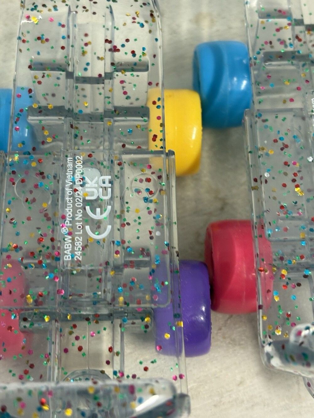 Build-a-Bear Workshop Rainbow Glitter Roller Skates Shoe Attachments - Picture 9 of 10